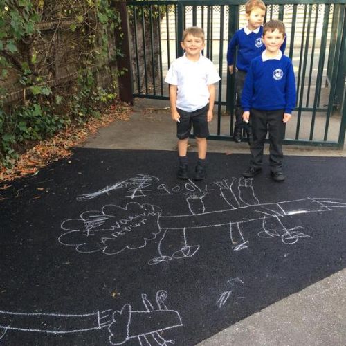 Year 1 have been using our grounds to explore their Creation topic in RE